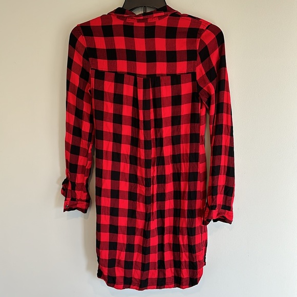 🎃Small Tall Red Buffalo Plaid Dress - Picture 5 of 7